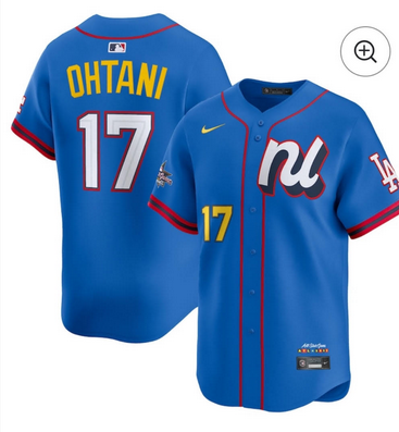 Men 2025 Los Angeles Dodgers #17 Ohtani blue 2025 MLB All Star Nike jersey->youth mlb jersey->Youth Jersey